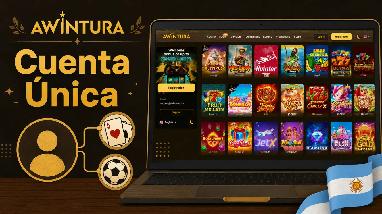 Awintura Argentina para usar casino y apuestas con una sola cuenta